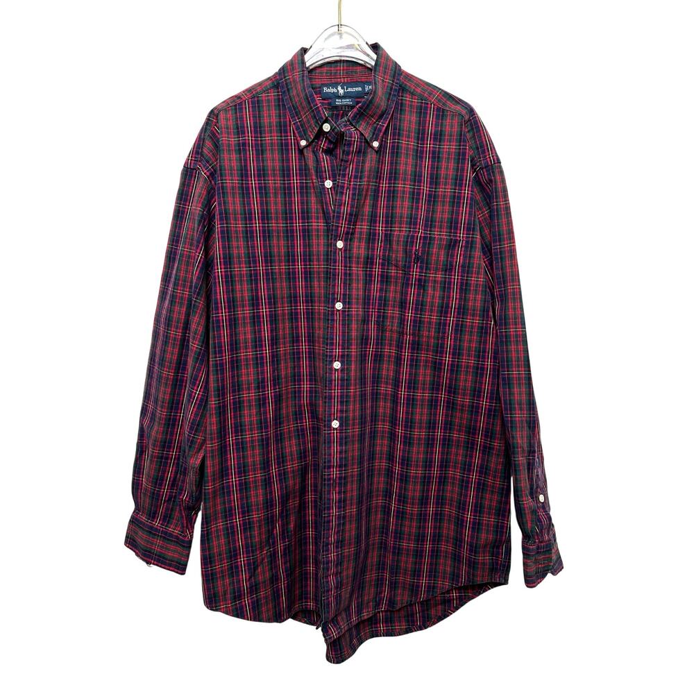 Ralph Lauren Plaid 100% Cotton Big Shirt Men's Medium